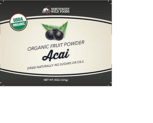 Organic Acai Powder - Northwest Wild Foods - Sweet Pure Dried Fruit Natural Hand Harvested - in Smoothies, Oatmeal, Dessert (1 Pound)