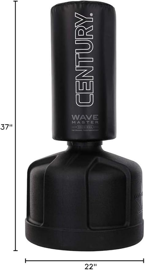 Century Original WAVEMASTER | Heavy Punching Bag - Training Bag, Martial Arts, MMA, Black, Karate, Taekwondo, Muay Thai, Freestanding, Kickboxing, Boxing