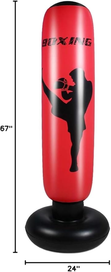 Punching Bag for Kids, Free Standing Boxing Bag for Bounce Back Focus Punching Bag for Practicing Karate, Taekwondo, De-Stress Boxing Bag for Kids.