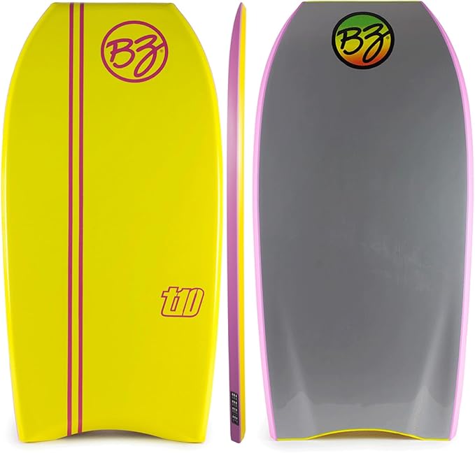BZ BodyBoards - T-10 Progressive Series Bodyboard - HDPE Slick - Crescent Tail - PHUZION Core - 8lb Deck