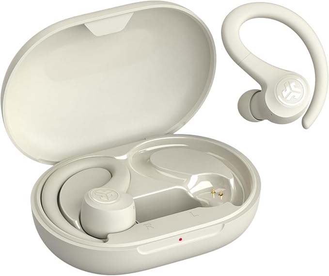 JLab Go Sport+ Wireless Workout Earbuds Featuring C3 Clear Calling, Secure Earhook Sport Design, 35+ Hour Bluetooth Playtime, and 3 EQ Sound Settings (Sand)