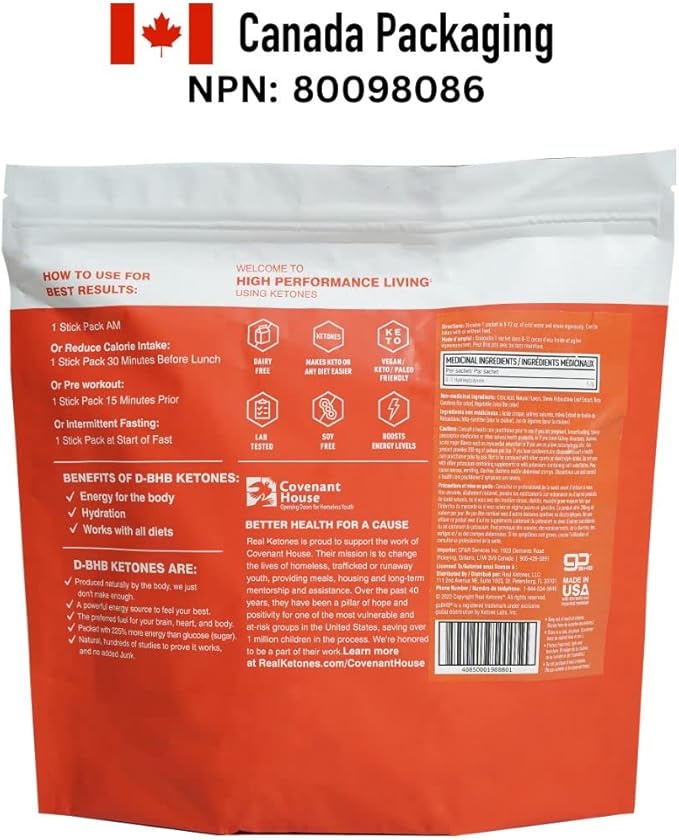Real Ketones BHB Exogenous Ketones Drink Mix Packets Keto Electrolytes Powder Packets No Sugar with 4 Main Fasting Electrolytes Plus Hydrating Patented Keto BHB - 30 Count Peach Caffeine