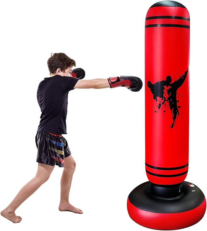 Punching Bag Kid,Boxing Bag for Kids,Inflatable Dummy, Inflatable Punching Bag, De-Stress Boxing Bag for Kids.
