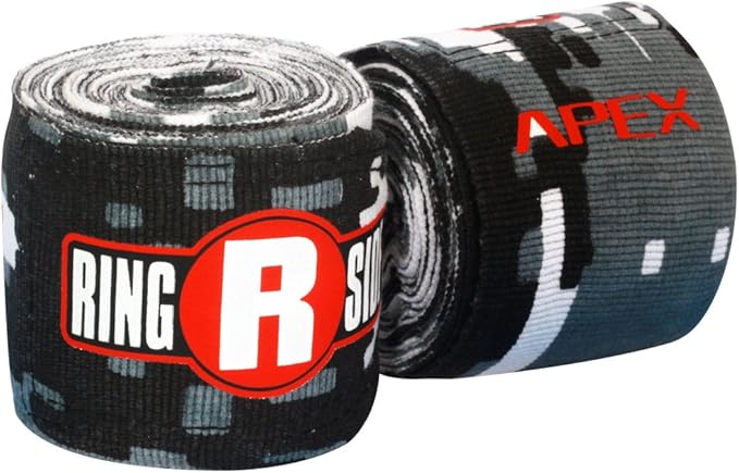 Ringside Apex 180” Boxing Hand Wraps Pair - Durable, Elastic Training Wraps with Hook & Loop Closure, Multi-Color Options, Perfect for MMA, Muay Thai, Kickboxing