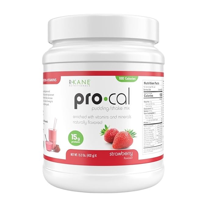 Pro-Cal Strawberry Meal Replacement Powder, 16.4 oz – High Protein, Low Calorie Shake & Pudding Mix – 16 Servings, Delicious & Easy to Prepare – Supports Healthy Weight Management (15.2oz, Strawberry)