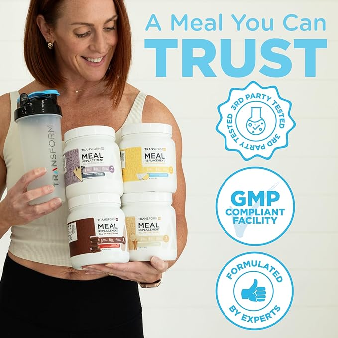 TransformHQ Meal Replacement Shake Powder 7 Servings (Pineapple Ice Cream Flavored) - Gluten Free, Non-GMO