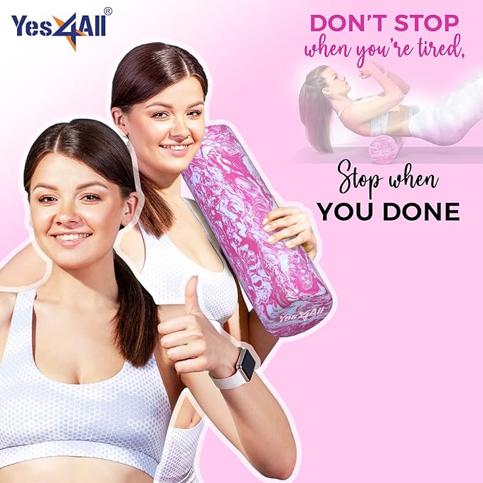 Yes4All EVA Firm Foam Roller for Back - Round Back Roller for Exercise, Yoga & Pilates 12/18/24/36 inch
