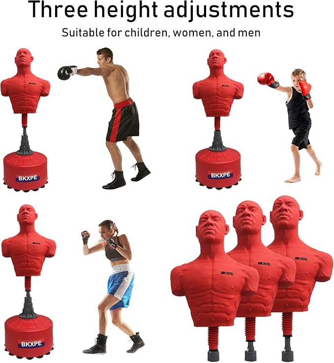 Punching Bags for Adults Silica Gel Heavy Bag Stand Bob Punching Dummy Kick Boxing Mannequin Home Gym