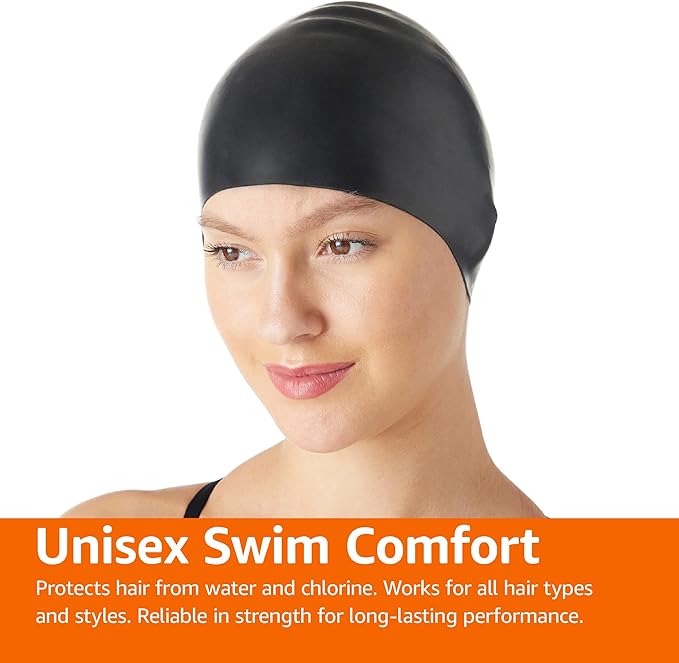 Amazon Basics Silicone Swim Cap
