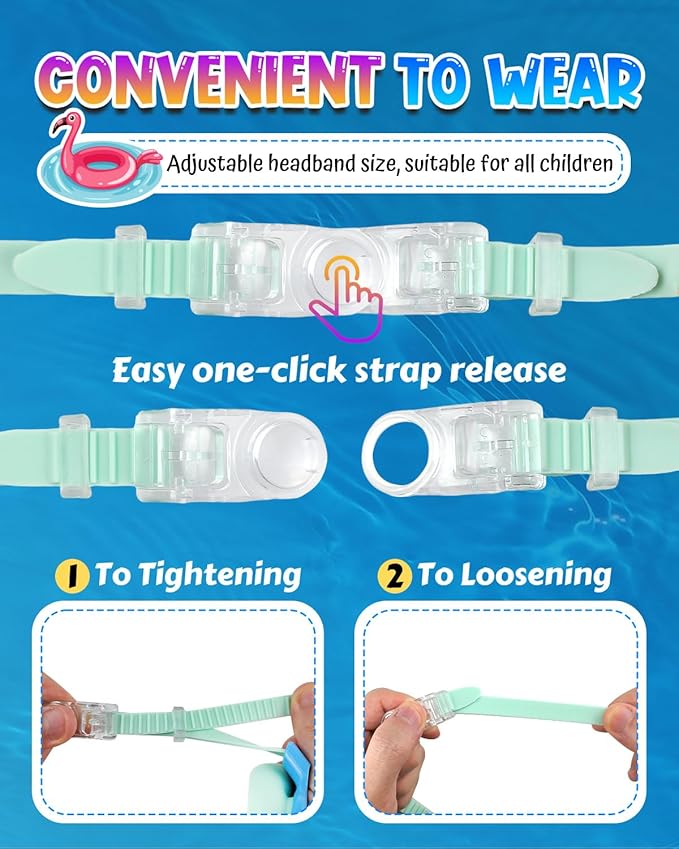 Rantizon Swim Goggles 2 Pack, Wide View Anti Fog&UV Swimming Goggles for Audlt, No Leaking Swim Glasses for Men Women Kids