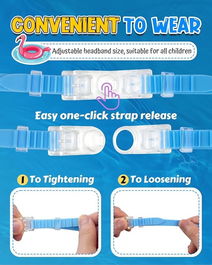 Rantizon Swim Goggles 2 Pack, Wide View Anti Fog&UV Swimming Goggles for Audlt, No Leaking Swim Glasses for Men Women Kids