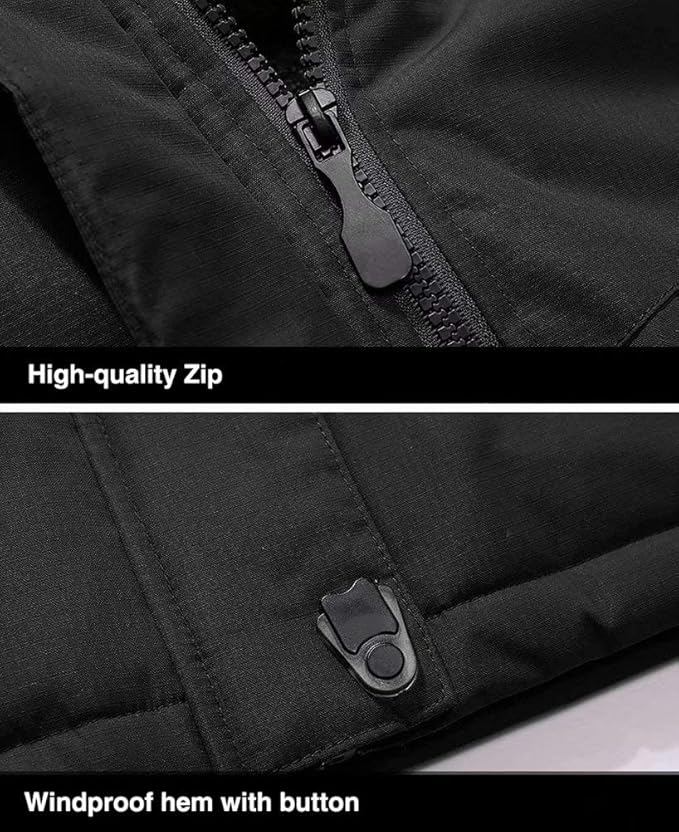 MAGCOMSEN Men's Winter Coats Water Resistant Ski Snow Jacket Warm Fleece Jacket Parka Raincoats With Multi-Pockets