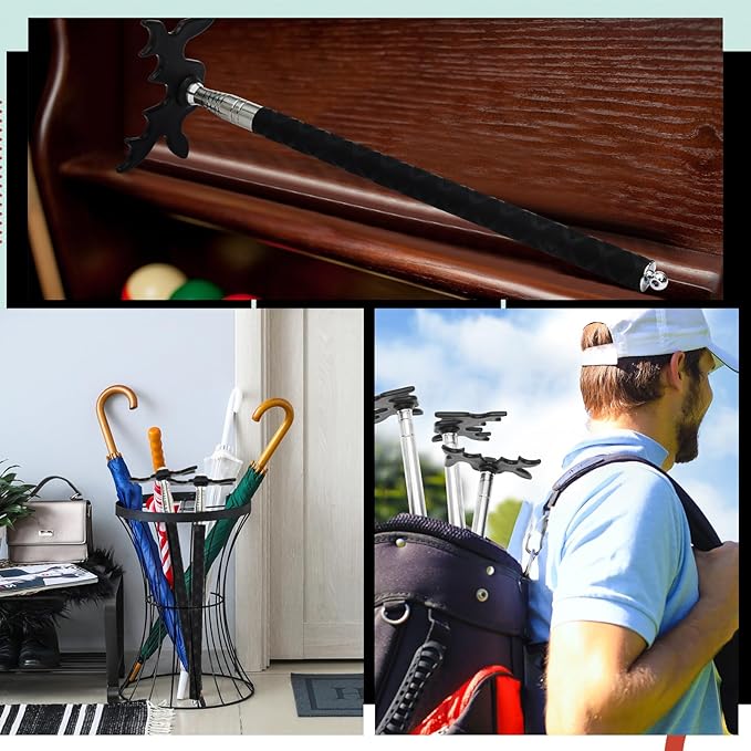 Skylety Retractable Billiard Cue Stick Bridge with Bridge Head, Snooker Set Billiard Pool Cue Accessory for Pool Table