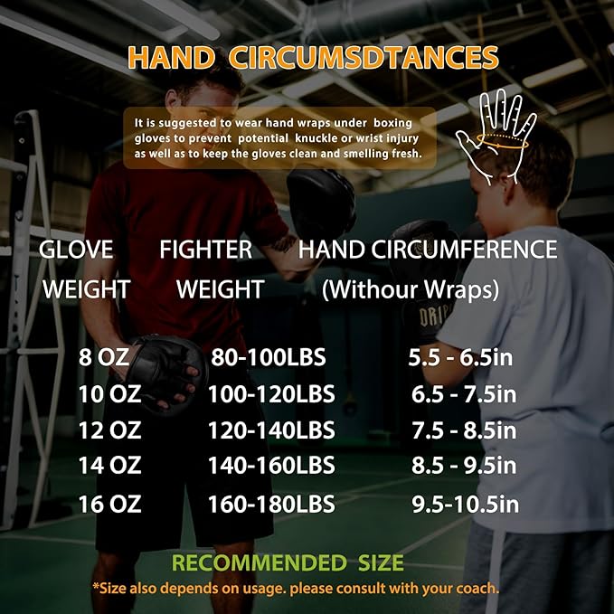 Dripex Boxing Gloves for Men Women Youth, Boxing Training Gloves | for Heavy Bag Workout, Muay Thai, Kickboxing, Sparring Punching(8 10 12 14 16oz)