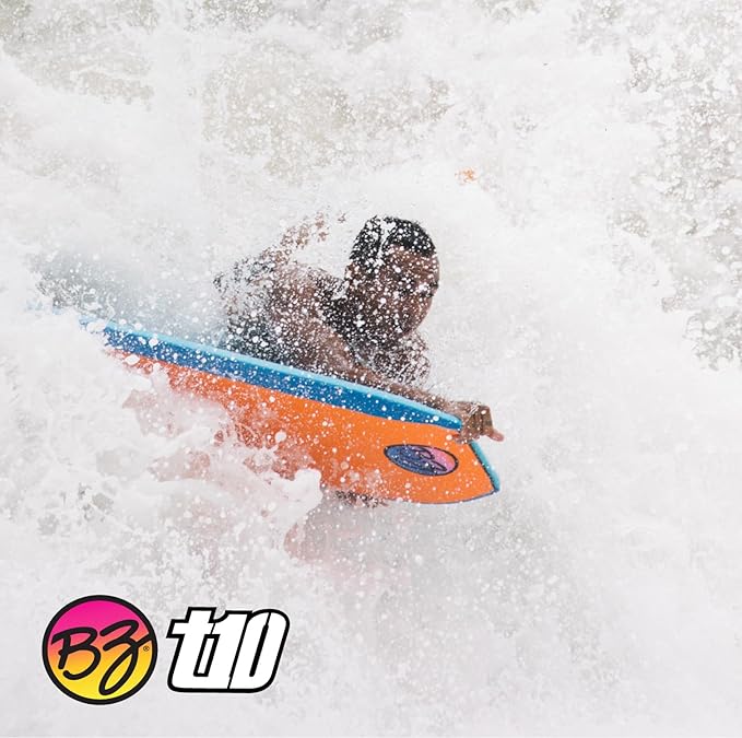 BZ BodyBoards - T-10 Progressive Series Bodyboard - HDPE Slick - Crescent Tail - PHUZION Core - 8lb Deck