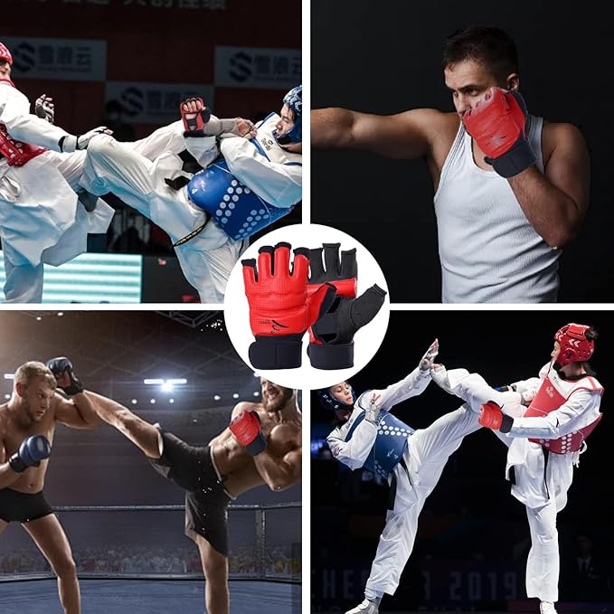 Kickboxing Sparring Gloves MMA Gloves Boxing Gloves for Men Women Kids Half Finger Punching Bag Gloves Fighting Gloves for Men Women Boxing Training
