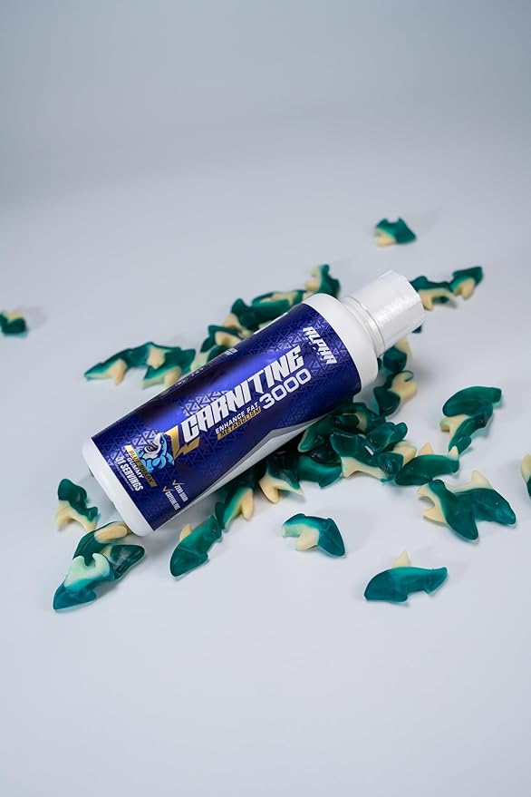 L Carnitine Liquid 3000 | Stimulant-Free L-Carnitine Supplement for Men & Women | Pre-Workout Energy Boost & Muscle Recovery | Zero Sugar, Fat, & Carbs | 31 Servings (Blue Gummy)