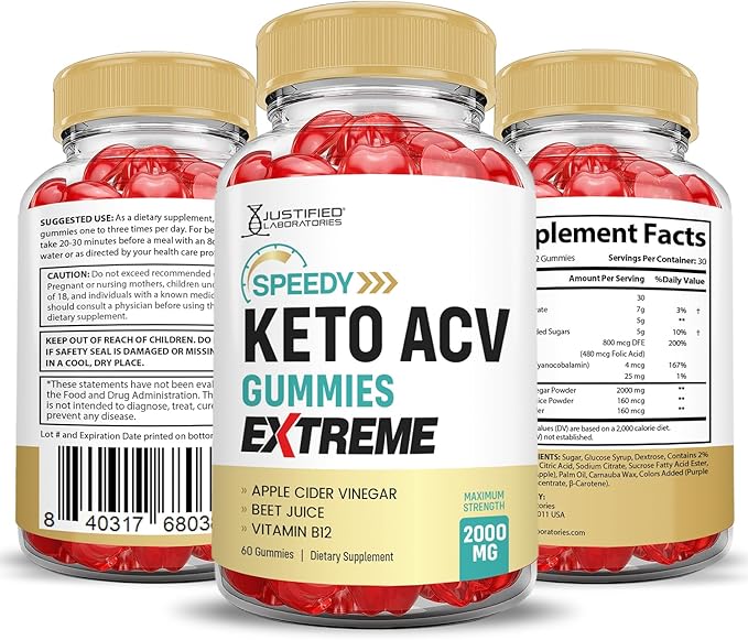 (10 Pack) Speedy Keto ACV Gummies Advanced Formula 1000MG Speedy Keto Gummies Apple Cider Vinegar Formulated with Pomegranate Beet Juice Powder B12 Vegan Non GMO 600 Gummys