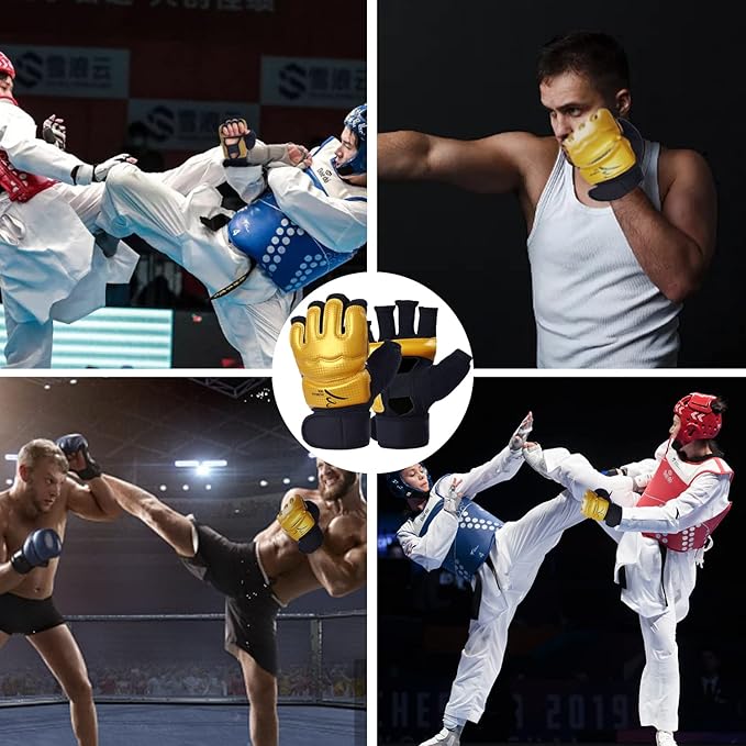 Kickboxing Sparring Gloves MMA Gloves Boxing Gloves for Men Women Kids Half Finger Punching Bag Gloves Fighting Gloves for Men Women Boxing Training