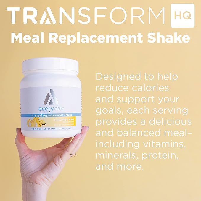 TransformHQ Meal Replacement Shake Powder 7 Servings (Vanilla) - Gluten Free, Non-GMO