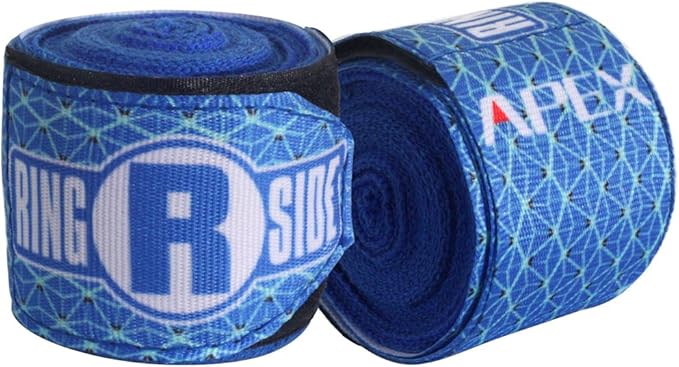 Ringside Apex 180” Boxing Hand Wraps Pair - Durable, Elastic Training Wraps with Hook & Loop Closure, Multi-Color Options, Perfect for MMA, Muay Thai, Kickboxing