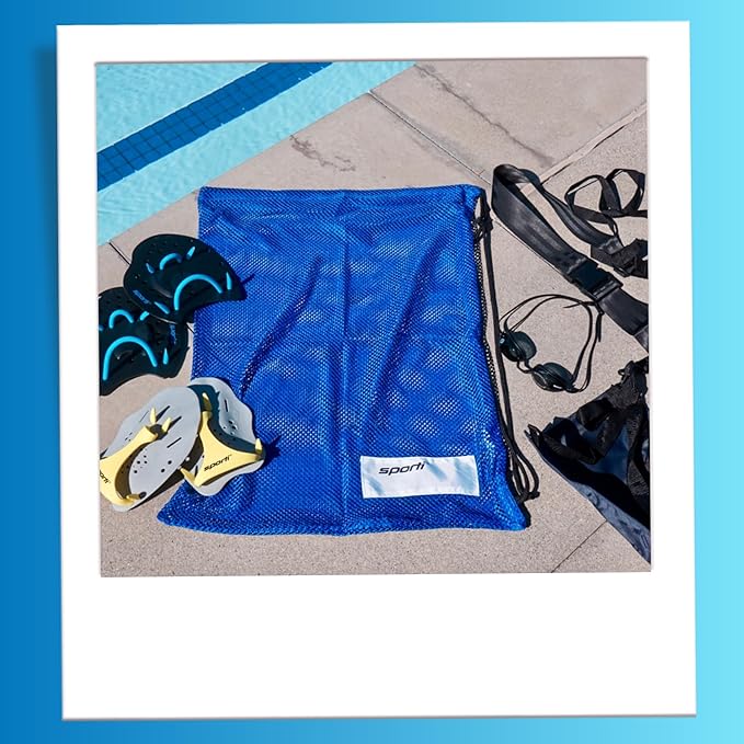 Sporti Hand Paddles for Swimming - Lightweight Swimming Paddles, Adjustable Silicone Straps