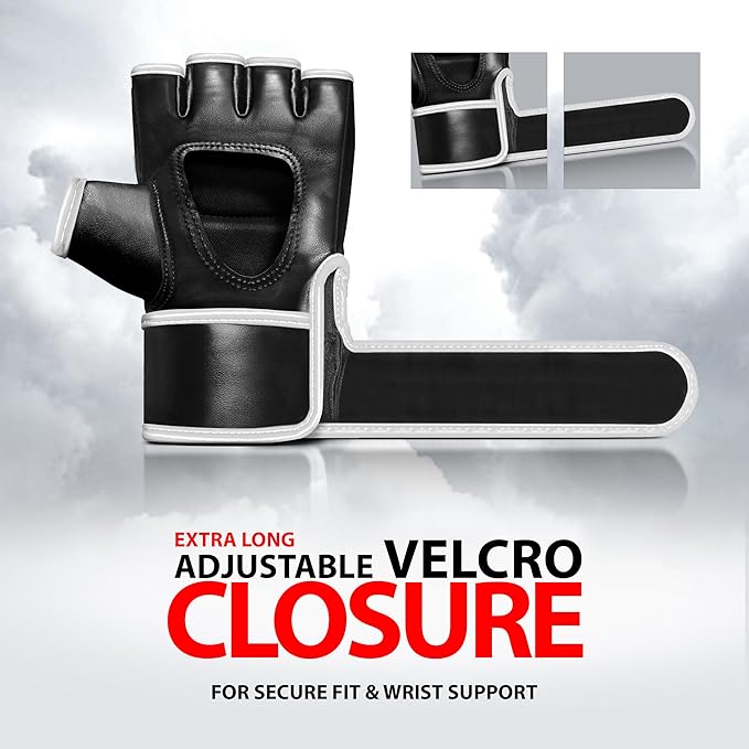 DXM SPORTS MMA Gloves for Men & Women, Martial Arts Bag Gloves, Kickboxing Gloves with Open Palms, Boxing Gloves for Punching Bag, Sparring, Muay Thai, MMA