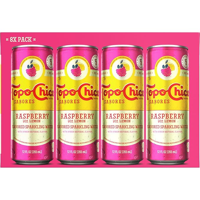 Topo Chico Sabores Raspberry with Lemon 12oz 8pk