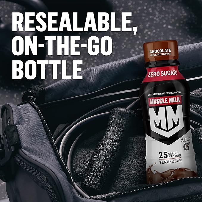 Muscle Milk Genuine Shake, Strawberry, 11.16 Fl Oz Bottles (Pack of 12)