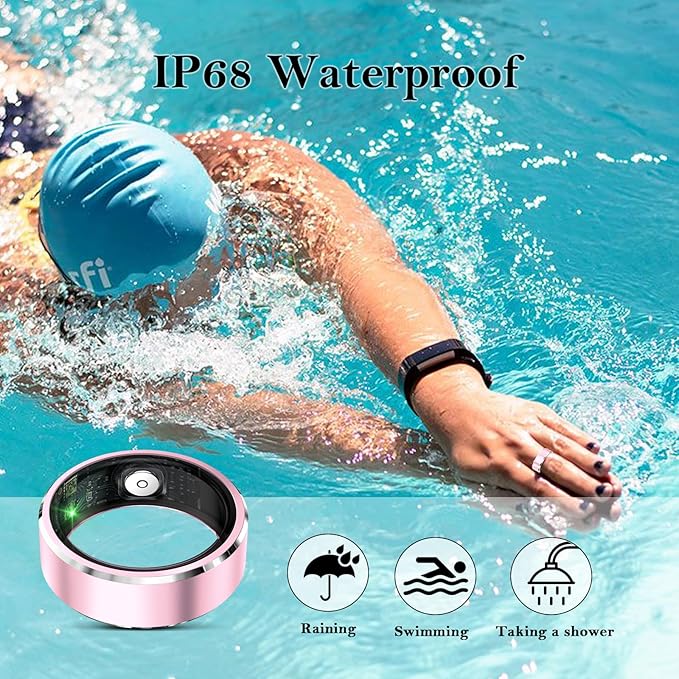 Smart Ring for Women Men-Wearable Fitness Tracker with Sleep Tracking Heart Rate Healthy Monitor Ring Activity Monitoring Steps Calories