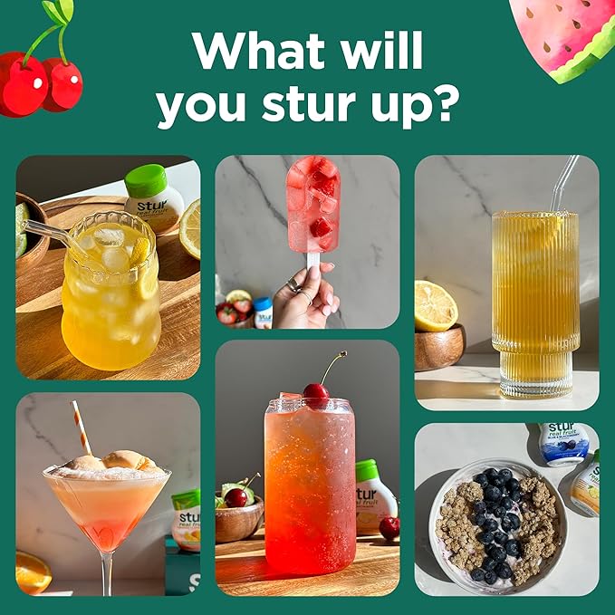 Stur Liquid Water Enhancer | Summer Variety Pack | Naturally Sweetened | Sugar Free | Zero Calories | Keto | Vegan | 5 Bottles, Makes 120 Drinks