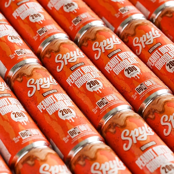 High Protein Peanut Butter Chocolate Milk with 60mg Caffeine & 20g Protein - 90 Calories, Ready to Drink, Sugar Free, Lactose Free Milk, Perfect for Workout Recovery & Afternoon Pick Me Up - 12 Count