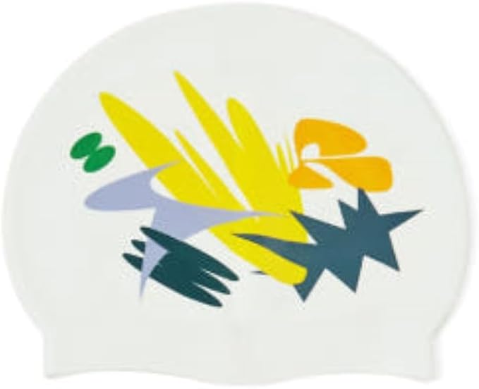 Unisex Silicone Swimming hat That Protects Hair and Ears, Pretty and Cool Artist Collaboration Design Swimming hat