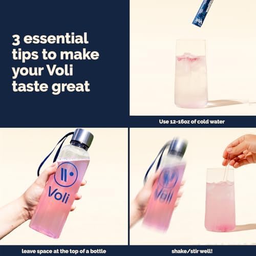 Voli Electrolytes Powder Packets | No Added Sugar Electrolyte Drink Mix for Hydration | Keto & Fasting Friendly, Natural Superfoods & Minerals | Strawberry Lemonade, 30-Count