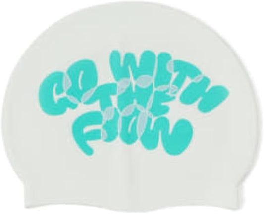 Unisex Silicone Swimming hat That Protects Hair and Ears, Pretty and Cool Artist Collaboration Design Swimming hat