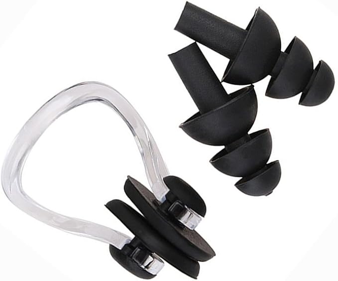 Zooshine 6 Sets Waterproof Silicone Swimming Earplugs Nose Clip Plugs,Ear & Nose Protector Swimming Sets Box Package