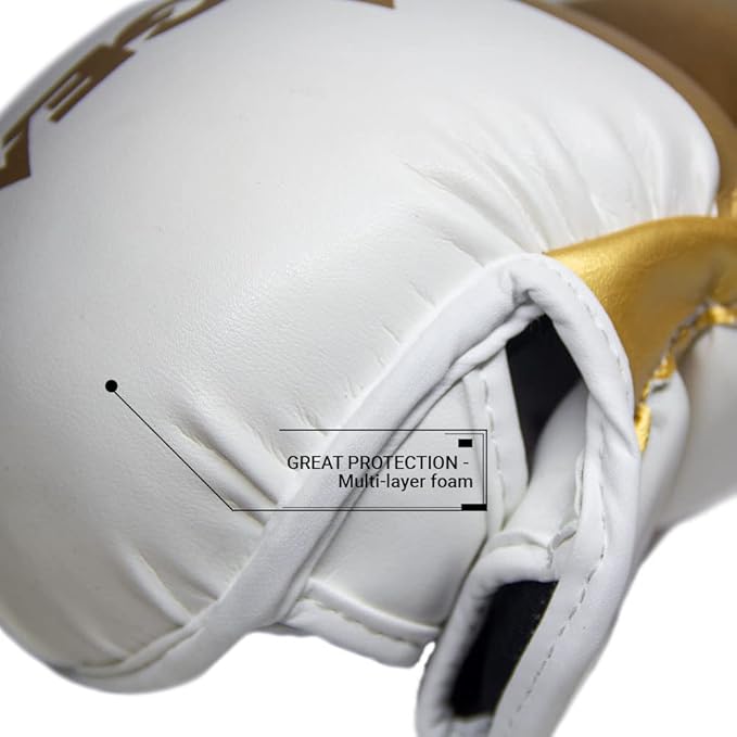 Revgear Pinnacle MMA Gloves | Classic MMA Sparring Glove Design | Multi Layer Foam Padding Over The Knuckles | Thumb Protection