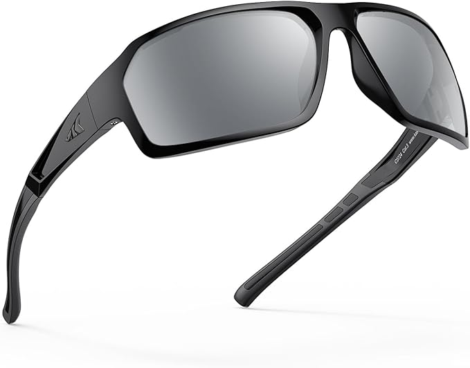 KastKing Chippewa Polarized Fishing Sunglasses, UV400 Protection Full Wrap Frame Sports Cycling Sunglasses, 1.0mm TAC Lenses