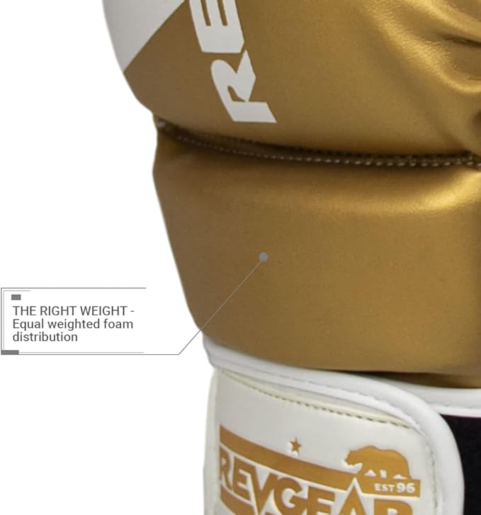 Revgear Pinnacle MMA Gloves | Classic MMA Sparring Glove Design | Multi Layer Foam Padding Over The Knuckles | Thumb Protection