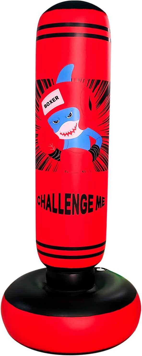 Punching Bag Kid,Boxing Bag for Kids,Inflatable Dummy, Inflatable Punching Bag, De-Stress Boxing Bag for Kids.