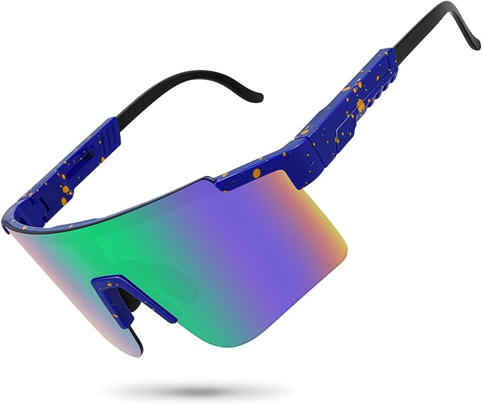 MALIDAK Sports Sunglasses for Mens Women Youth Baseball Sunglasses UV400 Protection Men Cycling Glasses