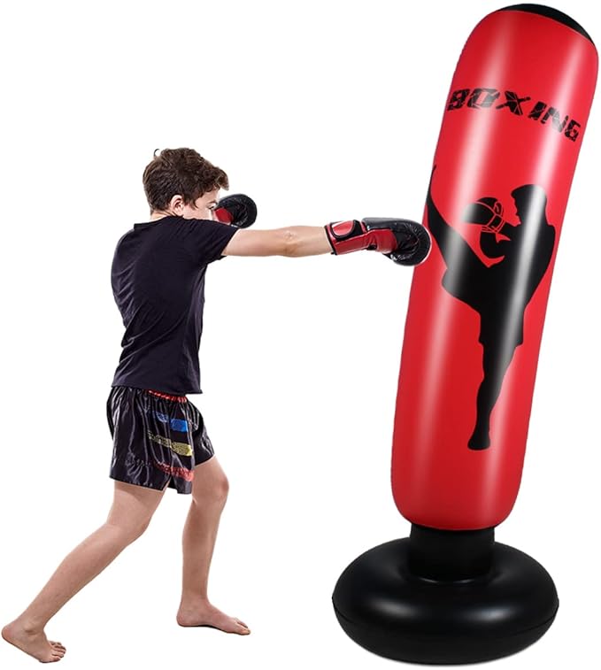 Punching Bag for Kids, Free Standing Boxing Bag for Bounce Back Focus Punching Bag for Practicing Karate, Taekwondo, De-Stress Boxing Bag for Kids.