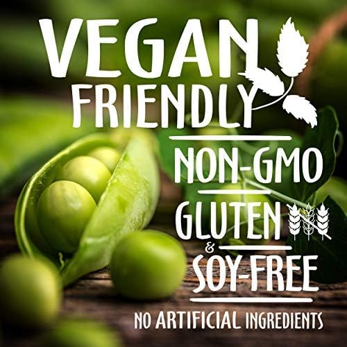 Pea Protein Powder, Unflavored and Unsweetened Sugar Free Vegan, 100% Plant Based, Non GMO, Gluten Free & Soy Free, 2.14 LB