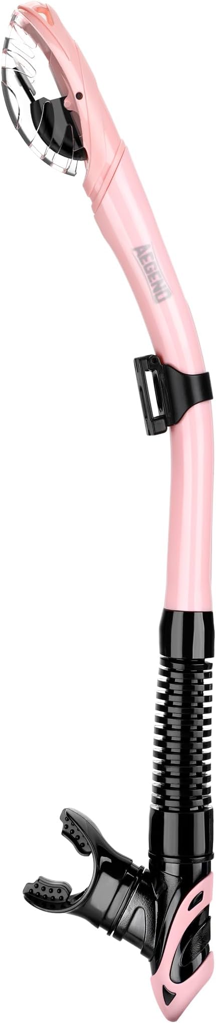 Aegend Dry Snorkel, Dive Mask Easy-Breath Free Diving Snorkel for Snorkeling Scuba Diving Freediving Swimming, with Top Dry Valve and Food-Grade Silicone Mouthpiece