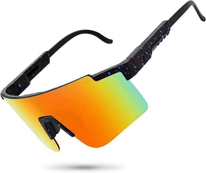 MALIDAK Sports Sunglasses for Mens Women Youth Baseball Sunglasses UV400 Protection Men Cycling Glasses