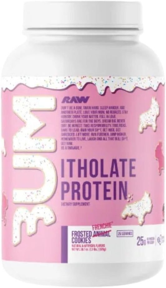 RAW Whey Isolate Protein Powder, Frosted Frenchie Cookie (CBUM Itholate) - 100% Grass-Fed Sports Nutrition Powder for Muscle Growth & Recovery - Low-Fat, Low Carb, Naturally Flavored - 25 Servings