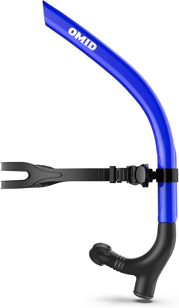 OMID SN1 Snorkel for Adult Youth, Diving Snorkel with One-Way Purge Valve, Food-Grade Silicone Mouthpiece