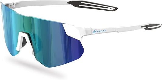 YAMAS Sport Sunglasses for Mens Womens, Wrap around Sunglasses, Non-Slip Nose Pads for Climbing and Running, UV400 Protection