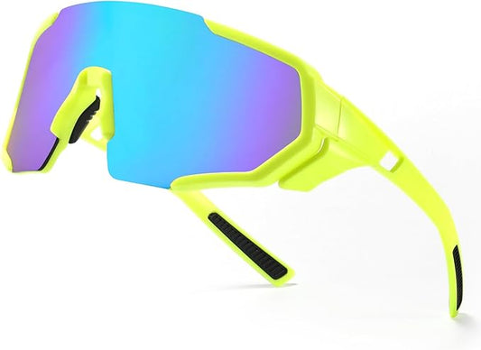 MALIDAK Sports Sunglasses for Mens Women Youth Baseball Sunglasses UV400 Protection Men Cycling Glasses