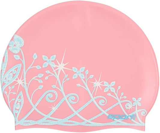 Sporti Silicone Swim Cap for Kids, Unisex Youth Swimming Cap, Protection Bathing Caps for Your Children, Aged 2-10